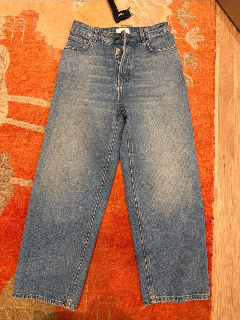 Haikure Straight Leg Jeans in Medium Blue Wash
